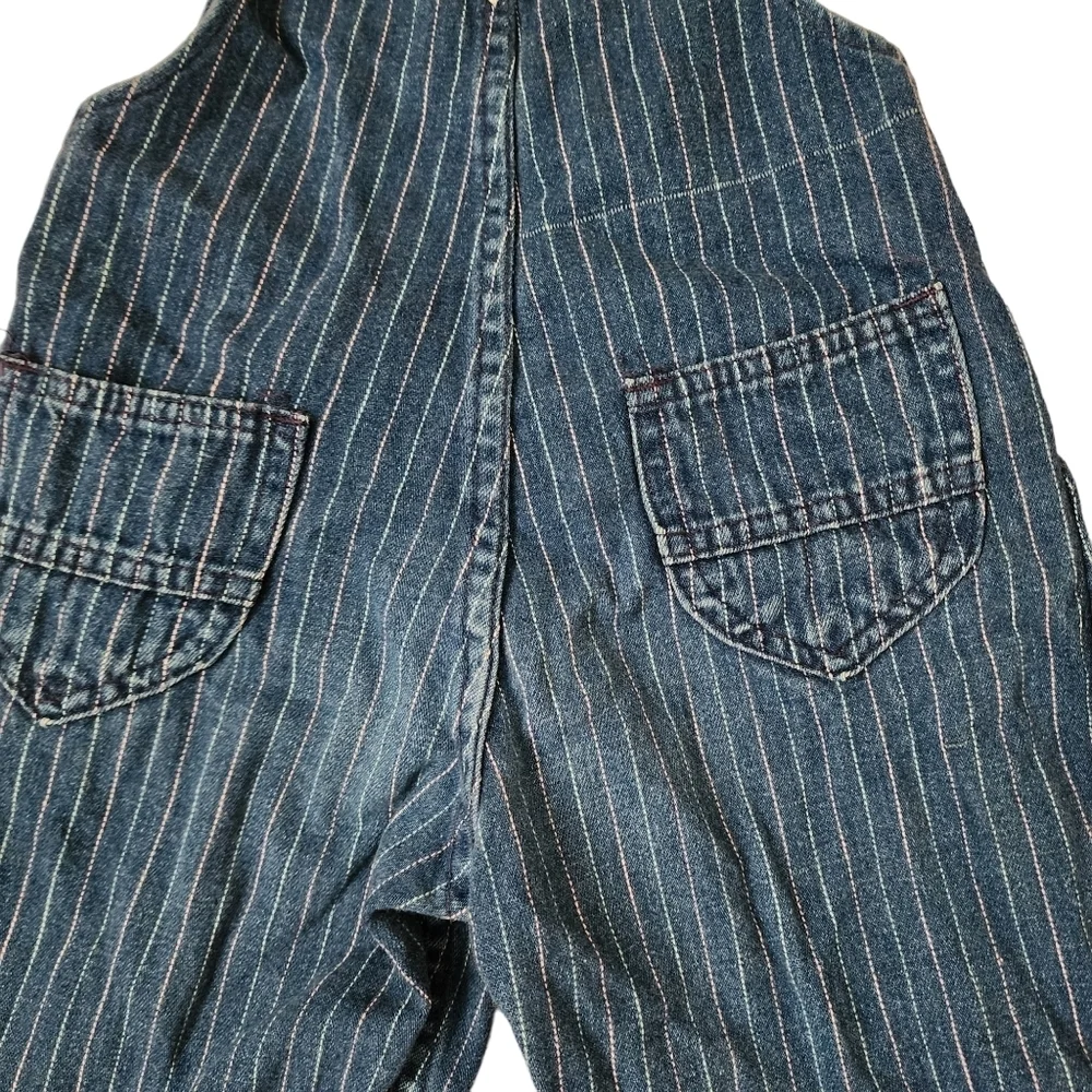 OSHKOSH B'GOSH x VINTAGE sanforized vestbak overalls in dark wash‎ denim hearts